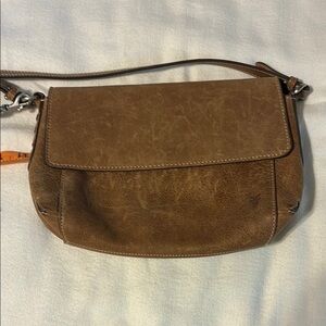 Frye Brown Leather Crossbody Bag with Classic Flap